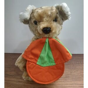 Toys R Us Animal Alley Puppy Dog With Cap Hat in Mouth Plush 2000 S11